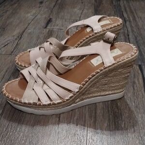 Sugar Wedge Platform Sandals Womens 8.5 Espadrille Strappy Shoes